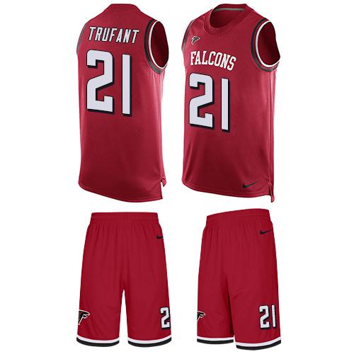 Nike Falcons #21 Desmond Trufant Red Team Color Men's Stitched NFL Limited Tank Top Suit Jersey - Click Image to Close